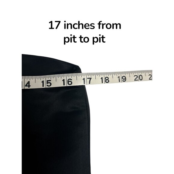 Strapless Black Cocktail Dress With Subtle Ruching & Back Zipper Closure - Picture 9 of 10